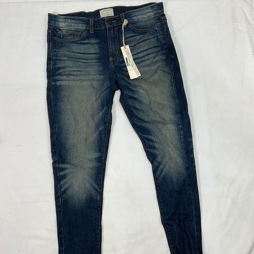 #1160 Syndicate Plain Blue Denim Jeans | Size: 32